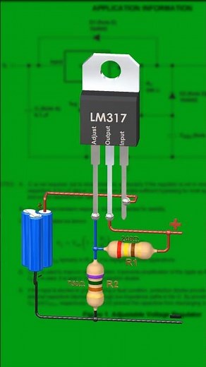 LM317 Adjustable Voltage Regulator #electronics