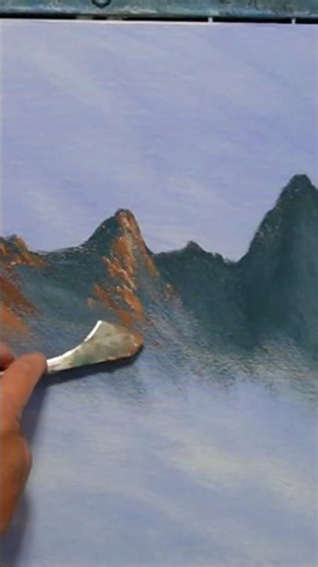 Palette Knife Mountain Highlights #art #painting #drawing #sketch #shorts