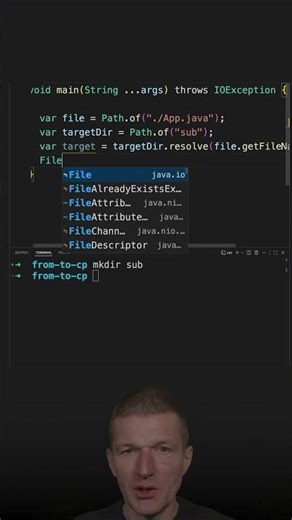 A Simple File Copy #java #shorts #coding #airhacks