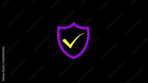 Tick Check mark icon animation Success correct approved animation.