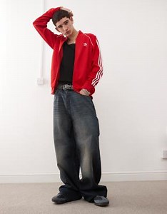 adidas Originals SST track jacket in red | ASOS