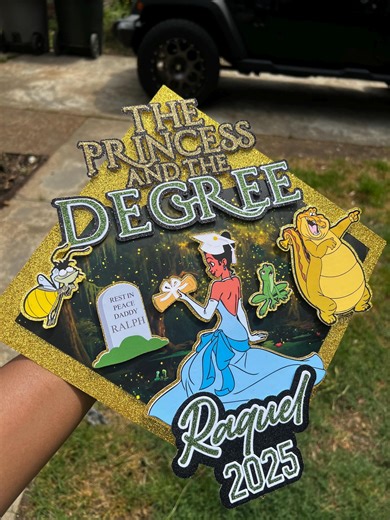 Custom Princess Graduation Cap Topper: Glitter 3D Design - Etsy