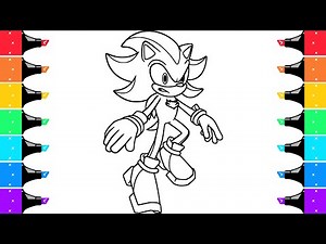 Coloring Shadow The Hedgehog Sonic Coloring Page | Ohuhu Art Markers