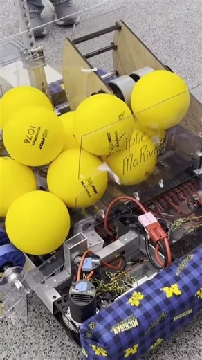 Michigan Robotics on Instagram: "Each year, the FIRST Alumni and Mentors Network at Michigan (@thefamnm) challenge themselves to build a robot in three days (Ri3D). This starts right after the @first_official_ Competition Kickoff, where they host 200 students on @uofmichigan North Campus for the newest season, REBUILT. Check out what these roboticist can put together in three days, with light sleep, and this year’s robot, Ziptie McRivet. — 🎥: FAMNM #umrobotics #robotics #umich #umichengin #robo