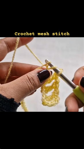 How to crochet a mesh stitch