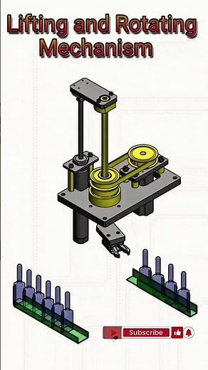 Lifting and rotating mechanism using ball spline. #manufacturing #automation #mechanism #engineering