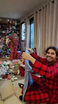Opening presents on Christmas morning 2025