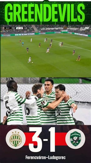 ‼️ÖSSZEFOGLALÓ‼️ 🗓2025.11.06.Csütörtök. 🏆Uefa Európa liga.4.Forduló. Ferencváros🆚️Ludogorec 3:1✅️‼️‼️‼️ 🌍Budapest.Gruopama Aréna. 🟥🟨Al Hakim 🗣18780.Néző Gólszerzők:32.p⚽️Kanikovszi.53.p⚽️Cadu87.p.⚽️Joseph.illetve:79.p.Son. Sárga lapok: Keita (20.), Yusuf (51.), ill. Almeida (17.), Verdon (56.), Marcus (65.) FTC: Dibusz – Makreckis, Cissé, Raemaekers, Szalai, Cadu – Keita (Tóth A., 46.), Zachariassen (Romao, 66.), Kanikovszki (Ötvös, 80.) – Yusuf (Joseph, 64.), Pesics (Varga B., 80.). Veze