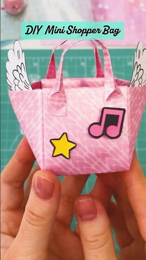 Tiny Origami Shopper Bag ✨ Mini Paper Tote DIY