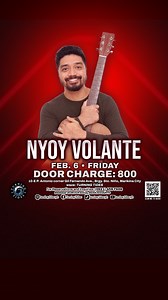 Nyoy Volante is bringing the kilig and the sing along vibes to Marikina this February! 🎤✨ That signature hugot plus feel good acoustic energy hits different when it’s live and up close. Ready your loudest choir voice! 🎸💛 🗓️ Doors open at 7:00PM ⏰ 🎟️ Ticket Price: ₱800 📅 Friday, February 6 🗺️ Waze: Turning Tides 📍 Turning Tides Marikina 🏠 10 E P. Antonio corner Gil Fernando Ave., Brgy. Sto. Niño, Marikina City | Turning Tides