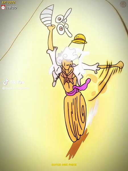 Luffy Gear 5 vs Kaido One Piece Episode 1072