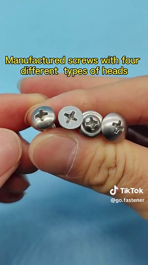 Cold heading process and manufactured screws with four different types of head. #chuanggu #hardware #fastener #screw #manufacturing #head