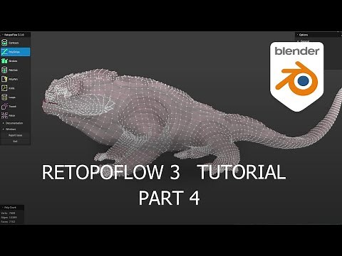 Retopoflow 3.1.0 tutorial part 4 - Retopologizing a creature