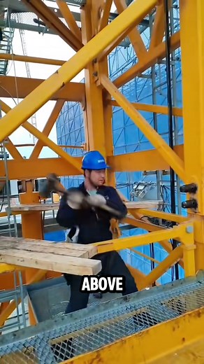 Assembling the connecting pins of a tower crane | Man Made TV