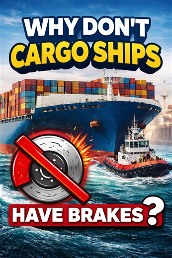 Why Don’t Cargo Ships Have Brakes? #ship #brake #ocean #fyp #foryou