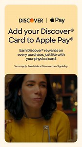 16K views · 132 reactions | Add your Discover® Card to Apple Pay® to earn rewards at restaurants and more of your favorite places. | Discover | Facebook