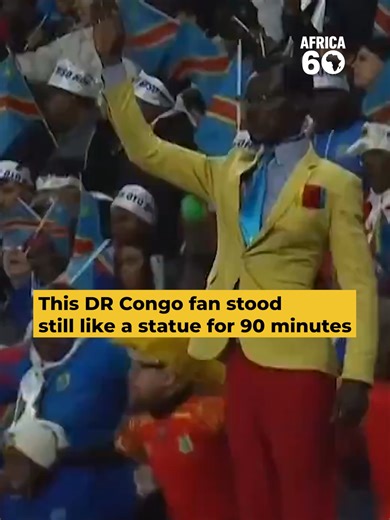 Incredible DR Congo Fan Stands Still for 90 Minutes