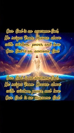 Our God is an awesome God 🎵 🎶 with lyrics #jesuscristo #jesussongs #devotional #christian