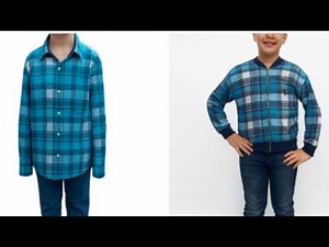 A beautiful transformation of an old shirt / sewing children's clothing / recycling