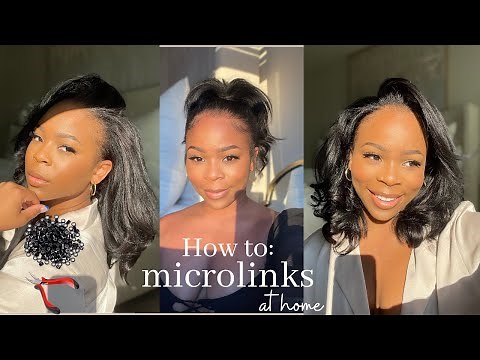 How to: install Microlinks by yourself on NATURAL HAIR | My first time doing this | Simone Sharice