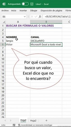 NO FUNCIONA LA OPCIÓN BUSCAR EN EXCEL #shorts