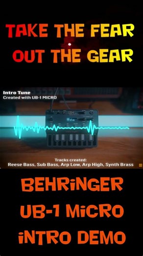 Behringer UB-1 micro intro demo #behringer #synth #musicproducer #oberheim #techno #electronicmusic