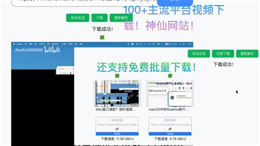 100 主流平台视频下载！还支持批量下载！全免费！！