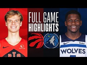RAPTORS at TIMBERWOLVES | FULL GAME HIGHLIGHTS | April 3, 2024