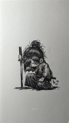 Samurai chibi #art #drawing #reels #chibi #shorts
