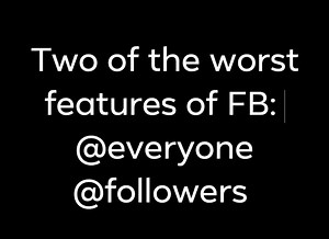 People use these entirely too much. You don't need to @ people about your trip to the restroom, the lunch you're making, or 50-leven flyers. If you are being followed, they will see your post, especially if you are in their favorites. It's annoying at the least. FB has created all kinds of ways for people to harrass, tag and spam you, but can't seem to do anything about the racists bots and trolls. Surprise, surprise. Use these two features sparingly. :/ | Black Table Talk | Facebook