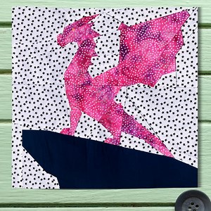 Dragon Quilt Block Pattern Foundation Paper Piecing FPP Instant Download PDF 50.8cm X 50.8cm or 20 Inches - Etsy