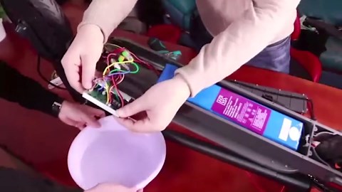 Electric Scooter, Powerful 350W Adult Electric Scooter, Up to 19Mph and 8.5" Solid Tires, with Dual Braking System and Intelligent Program Control Design