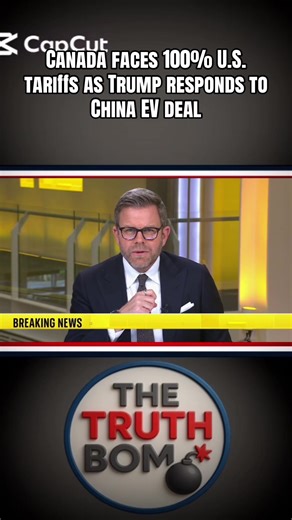 Canada faces 100% U.S. tariffs as Trump responds to China EV deal #BreakingNews #Trump #CanadaUS #TradeWar #CanadianPolitics