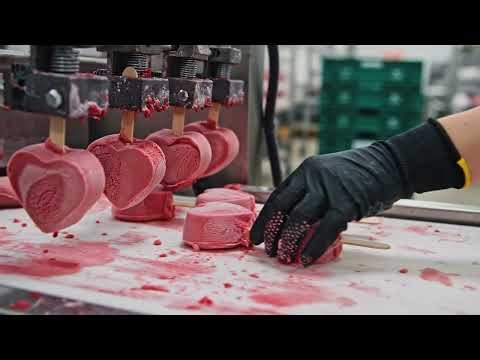Pink Ice Cream Manufacturing Process 🍦 | ASMR Satisfying & Relaxing Sounds#ASMR#Satisfying#IceCream