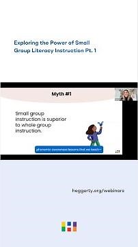 Webinar Highlight: Exploring the Power of Small Group Literacy Instruction (pt. 1)