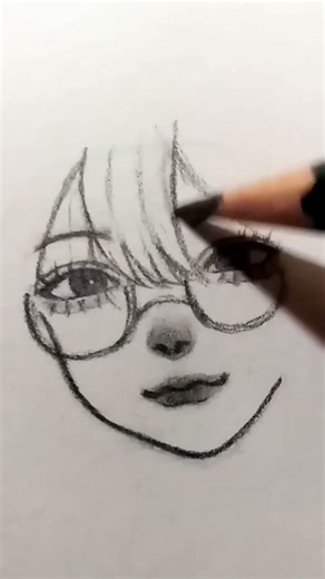 Simple & Catchy: How to draw a girl with glasses 🤓✨ #shorts #art