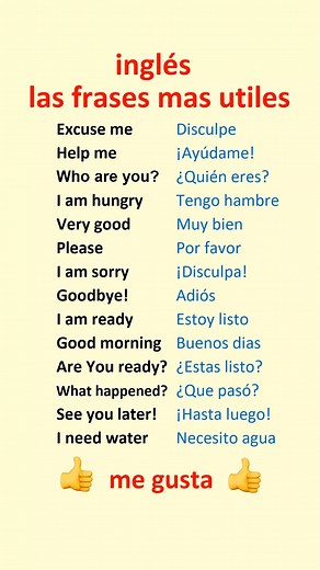 2.4M views · 93K reactions | Las frases más importantes. #shorts #reels #ingles #vocabulary | Inglés Definitivo | Facebook