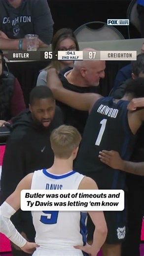 Ty Davis wasn't letting a free timeout slide 👀 #cbb #basketball #ncaa
