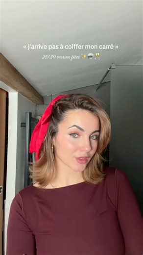 Simple hairstyle idea for your bob ✨❤️🎀 #bobhaircut #shorthairstyles #hairstyle