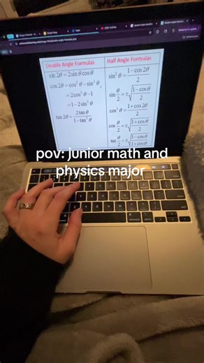 i can not remember double or half angle identities to save my life #mathematics #mathmajor #physicsmajor #trigonometry #doubleangleformula