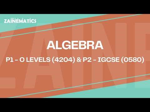 ALGEBRA SYLLABUS CONTENT 4024 & 0580 part 3