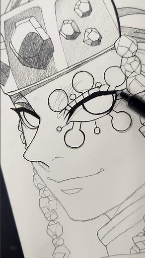 Tengen Uzui drawing 💫 from demon Slayer | #anime #shorts #infinitycastle #viral