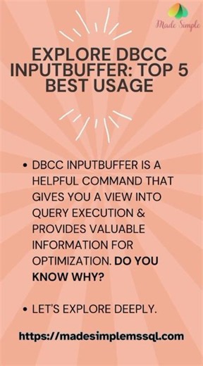 DBCC INPUTBUFFER | #sql #database #coding | Made Simple MSSQL