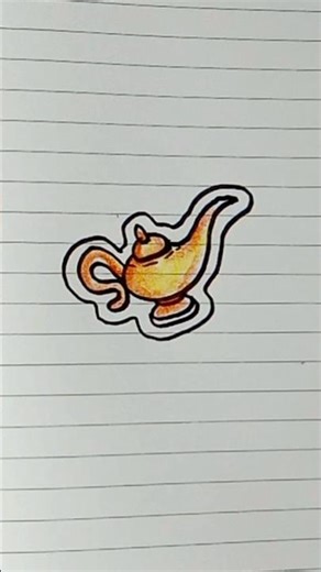 Drawing magic lamp stickers #drawing