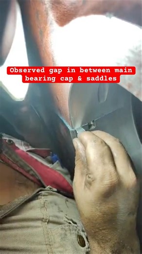 🔧 Ensuring Perfect Fit: Main Bearing Cap Surface Lapping#mechanic #ship #dieselengine #viralvideo