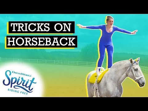 How To Do Tricks On Horseback: Trick Riding Lessons! | THAT'S THE SPIRIT