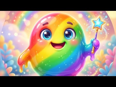 🔴🔵🟡 Squish & Pop! ✨ The Color Change Slime Song 🌈 | Learn Colors in 3D for Kids 🪄🫧
