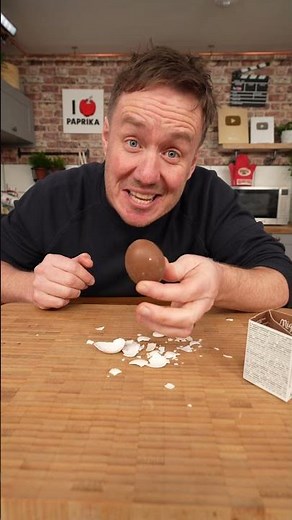 This Chocolate Egg Is Made Inside a Real Eggshell…