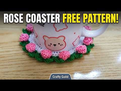 Crochet Flower Coaster | Easy DIY Gift Idea