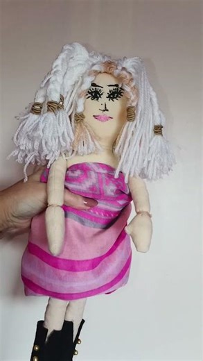 🧵😘 Coming in Part 4 Making Tiny Boots 😽 in "The Whole Process of Creating a Cloth Doll" #artdoll